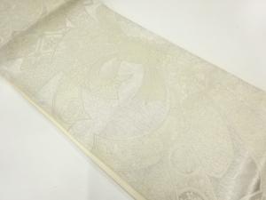 未使用品　束ね熨斗に花古典柄模様織出し袋帯（未仕立て）